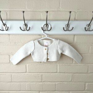 Newborn Cat & Jack | Cream Long Sleeve Cardigan | Gold Buttons